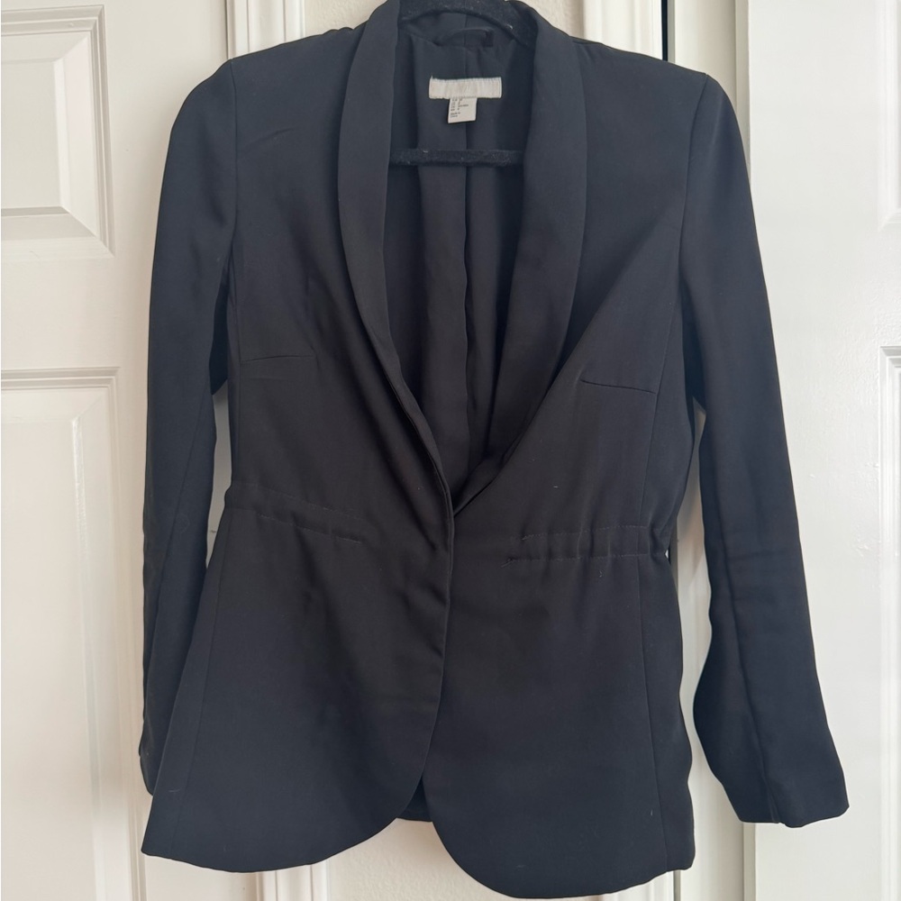 Women's Black Cinched Waist Blazer